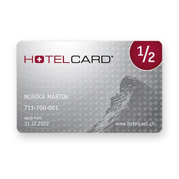 1 Jahres Hotelcard, das Halbtax für Hotels