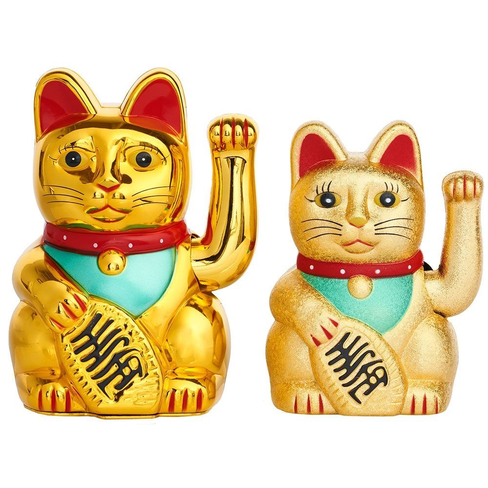 Japanische Winkekatze Maneki-neko Gross