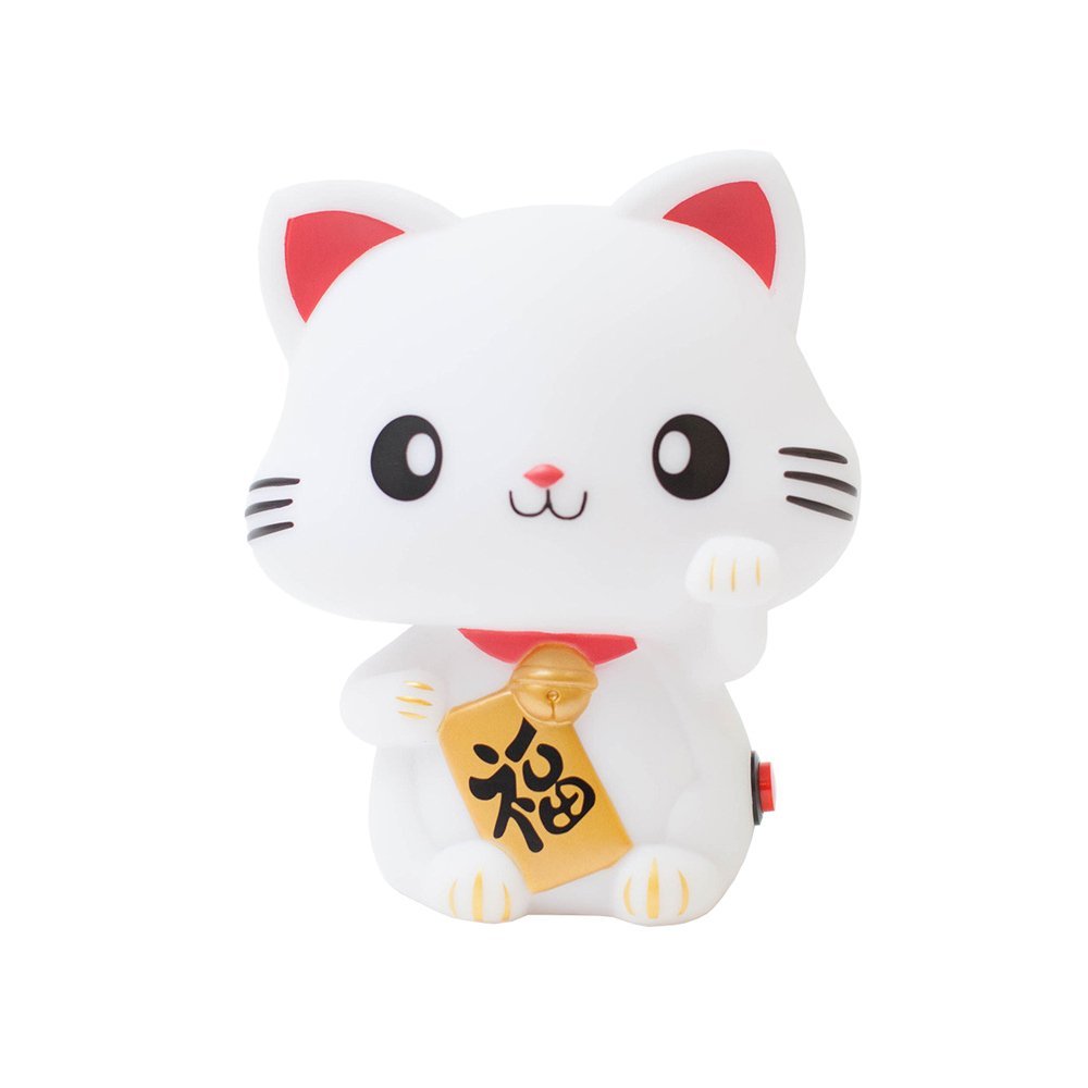 Lampe veilleuse chat Maneki neko LED 6 couleurs