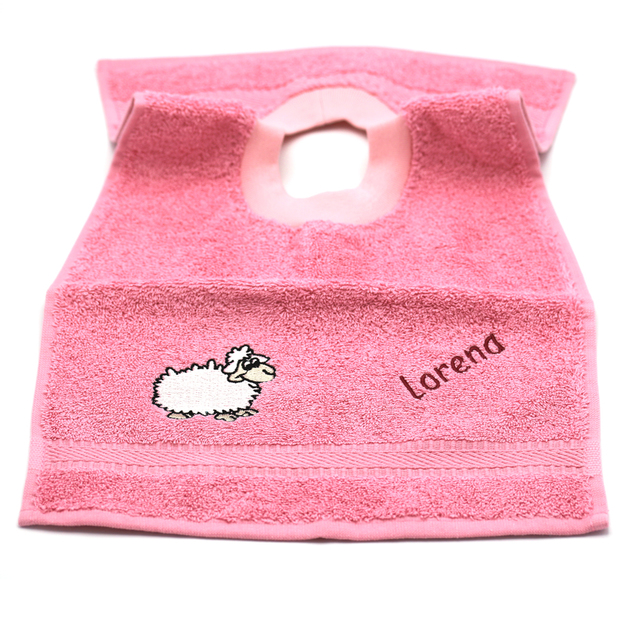 Bavette Bebe Personnalisee Mouton Rose Ideecadeau Ch